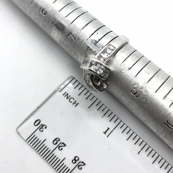 Sterling Silver Princess Cut CZ Ring Size 6 - Picture 5 of 5